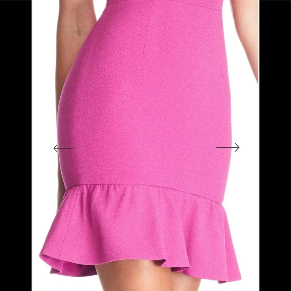 Dress the population Mira dress in hibiscus pink - Picture 3 of 16